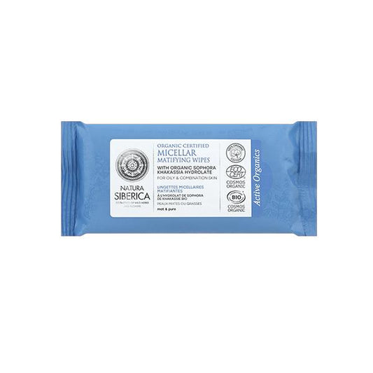 Toallitas Micelares Matificantes para Piel Grasa y Mixta Certificadas Orgánicas Natura Siberica 10 Uds
