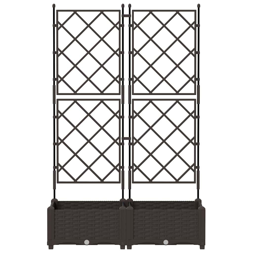 Vidaxl Maceta De Jardín Con Enrejado 2 Pcs Marrón 80 X 40 X 125.5 Cm_4