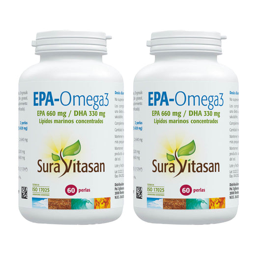 Pack 2x EPA - Omega-3, Sura Vitasan, 60 perlas