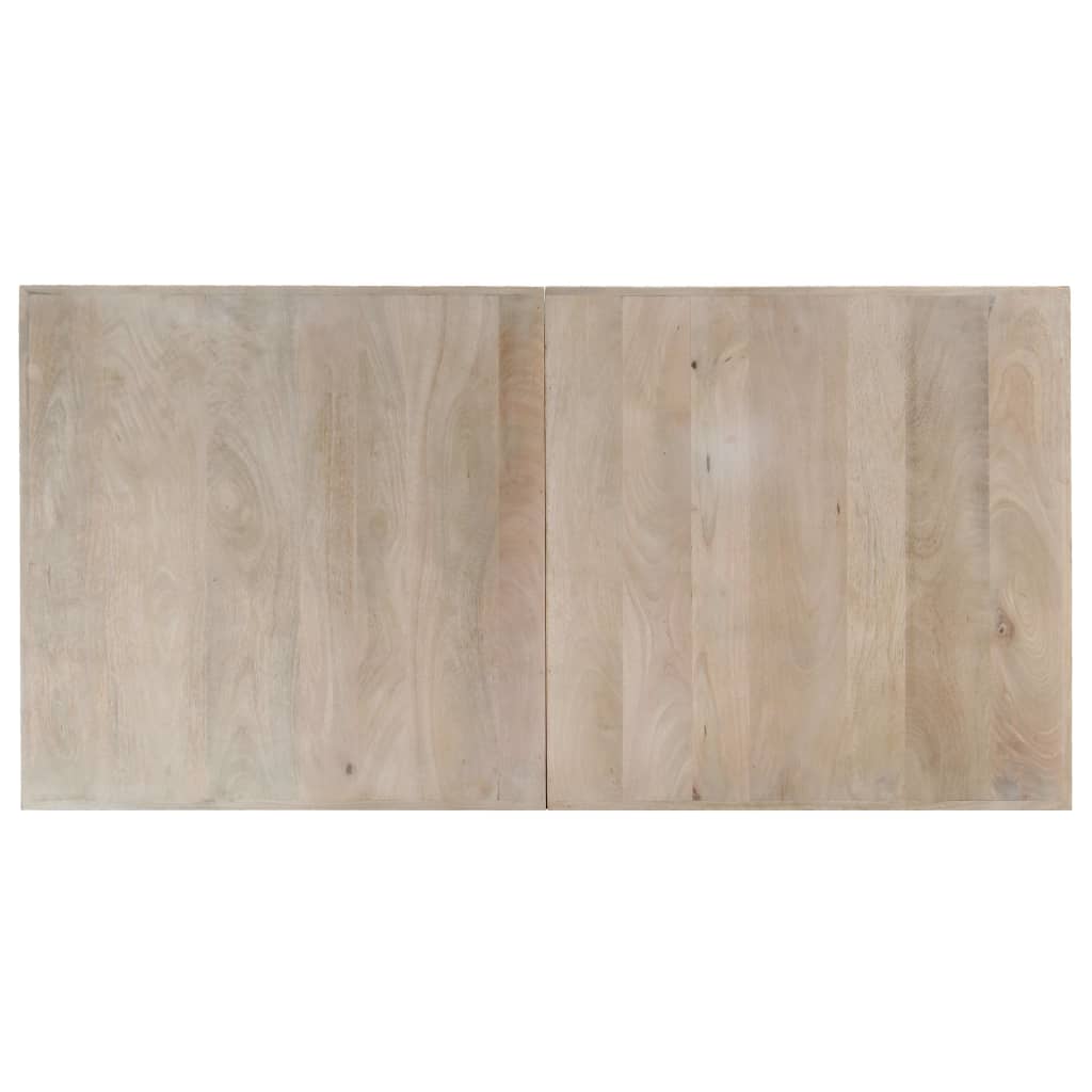 Mesa De Comedor Madera Maciza De Mango Blanqueada 140x70x75 Cm_4