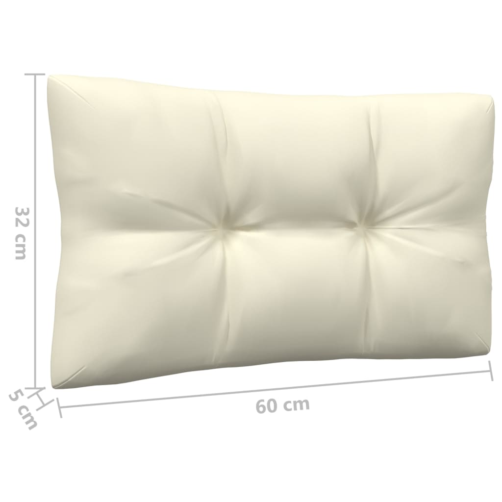 Vidaxl Muebles De Jardín 6 Piezas Cojines Madera De Pino Crema_5