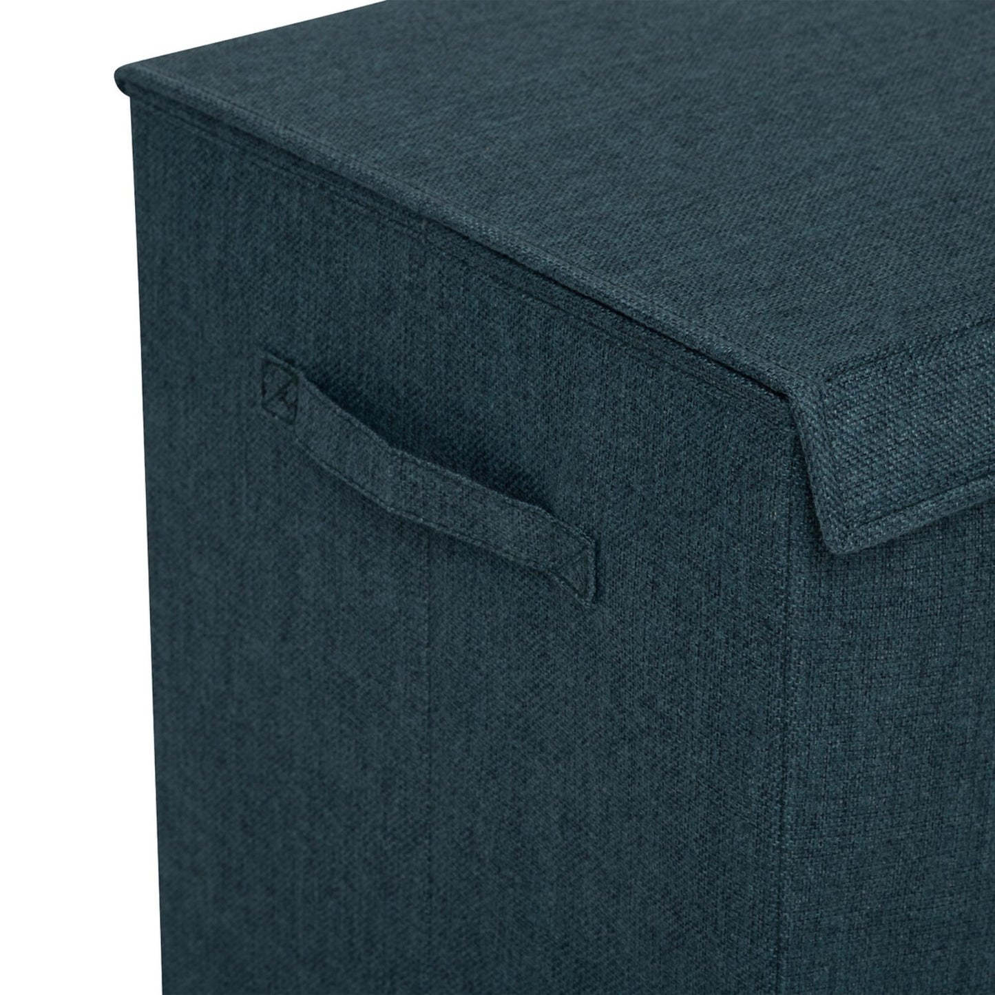 Cesta De Ropa Colors 74l Mdf Y Poliéster Azul Petróleo_3