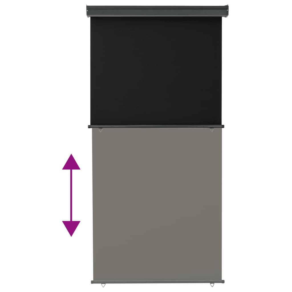 Vidaxl Toldo Lateral De Balcón Negro 122x250 Cm_4