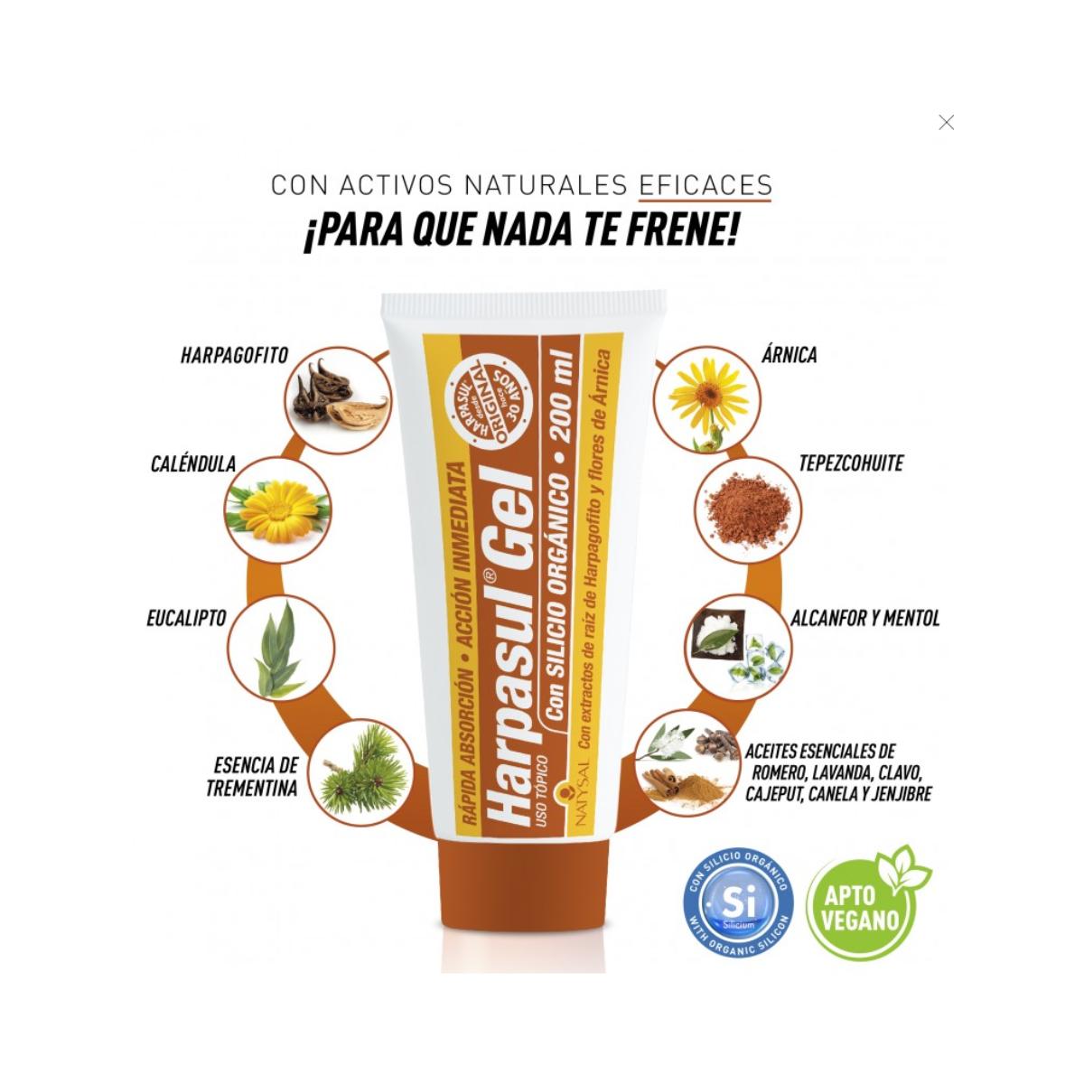 HARPASUL® gel con silicio orgánico Natysal  200 ml.