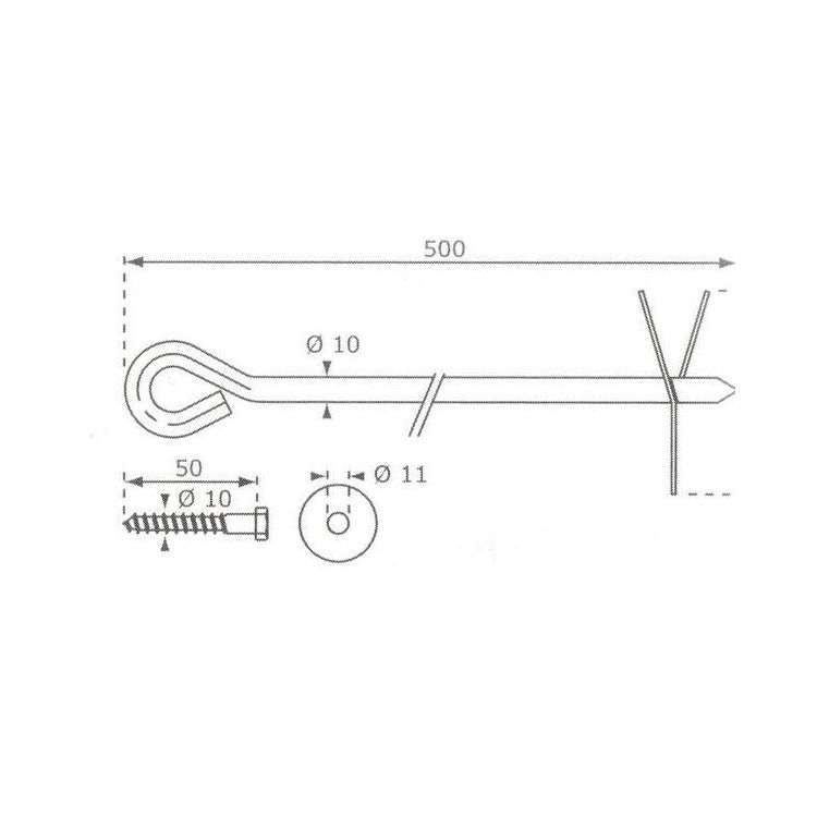 Anclaje Largo Masgames.