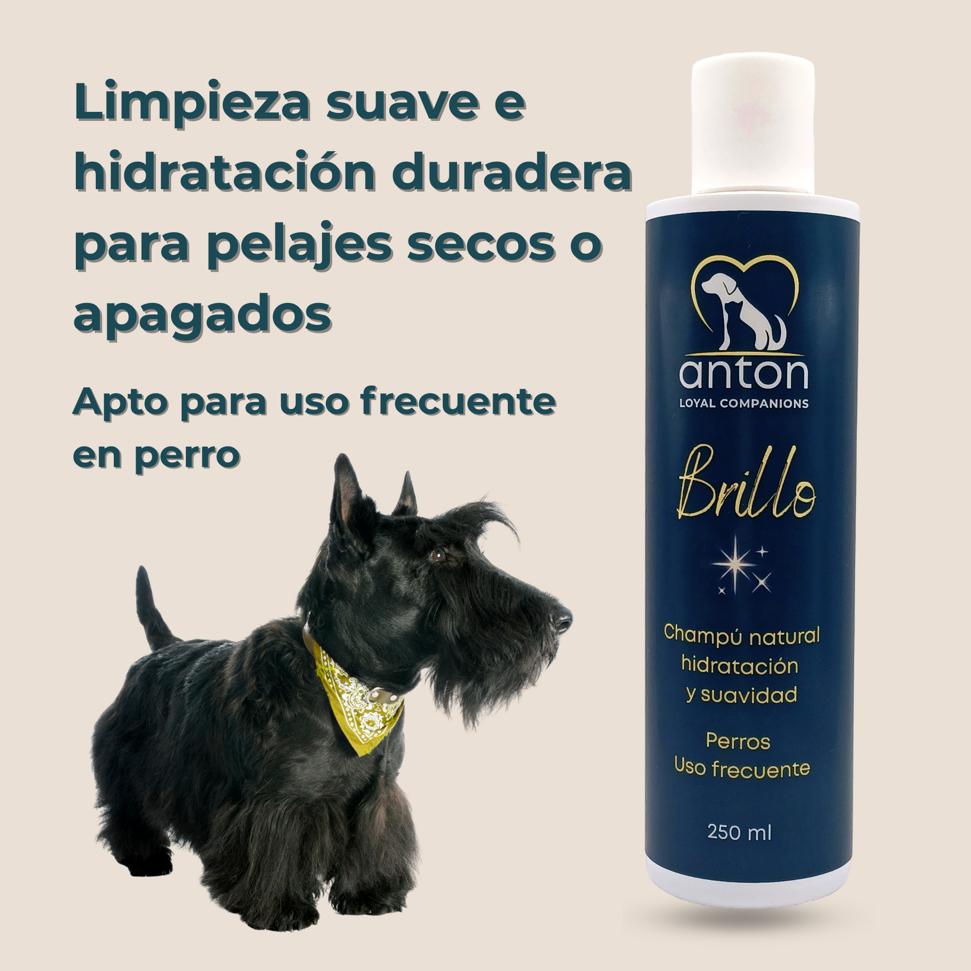 Champú Natural Para Perros “brillo” - Pack Ahorro -  2x250 Ml