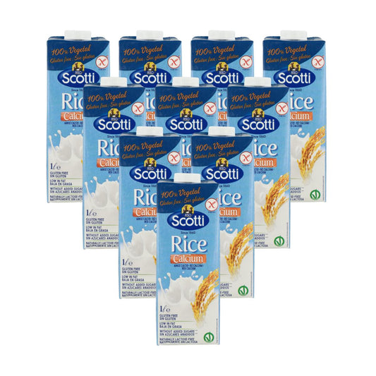 Pack x 10 Bebida Arroz Calcio Scotti 1 L