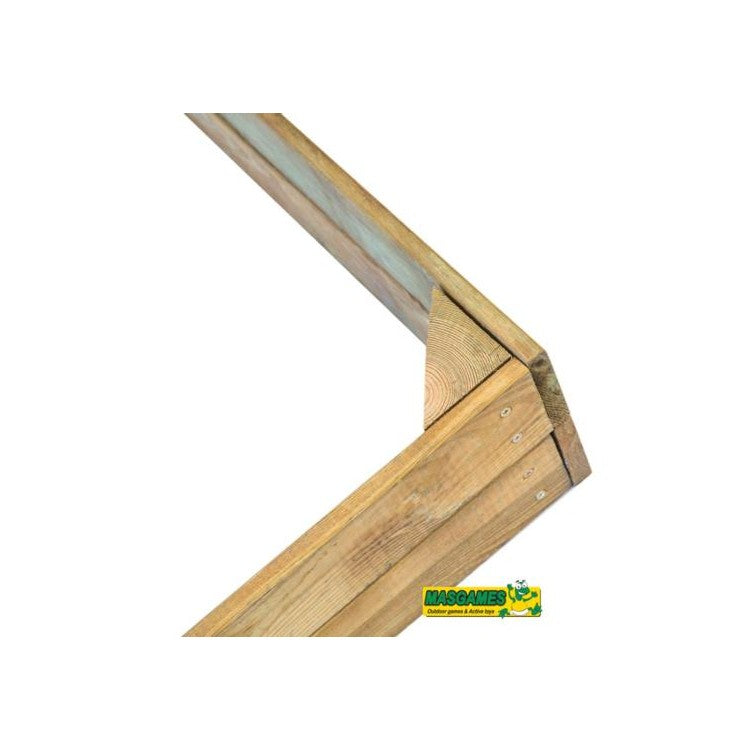 Arenero De Madera Masgames Basic Rectangular Con Cubierta De Lona.