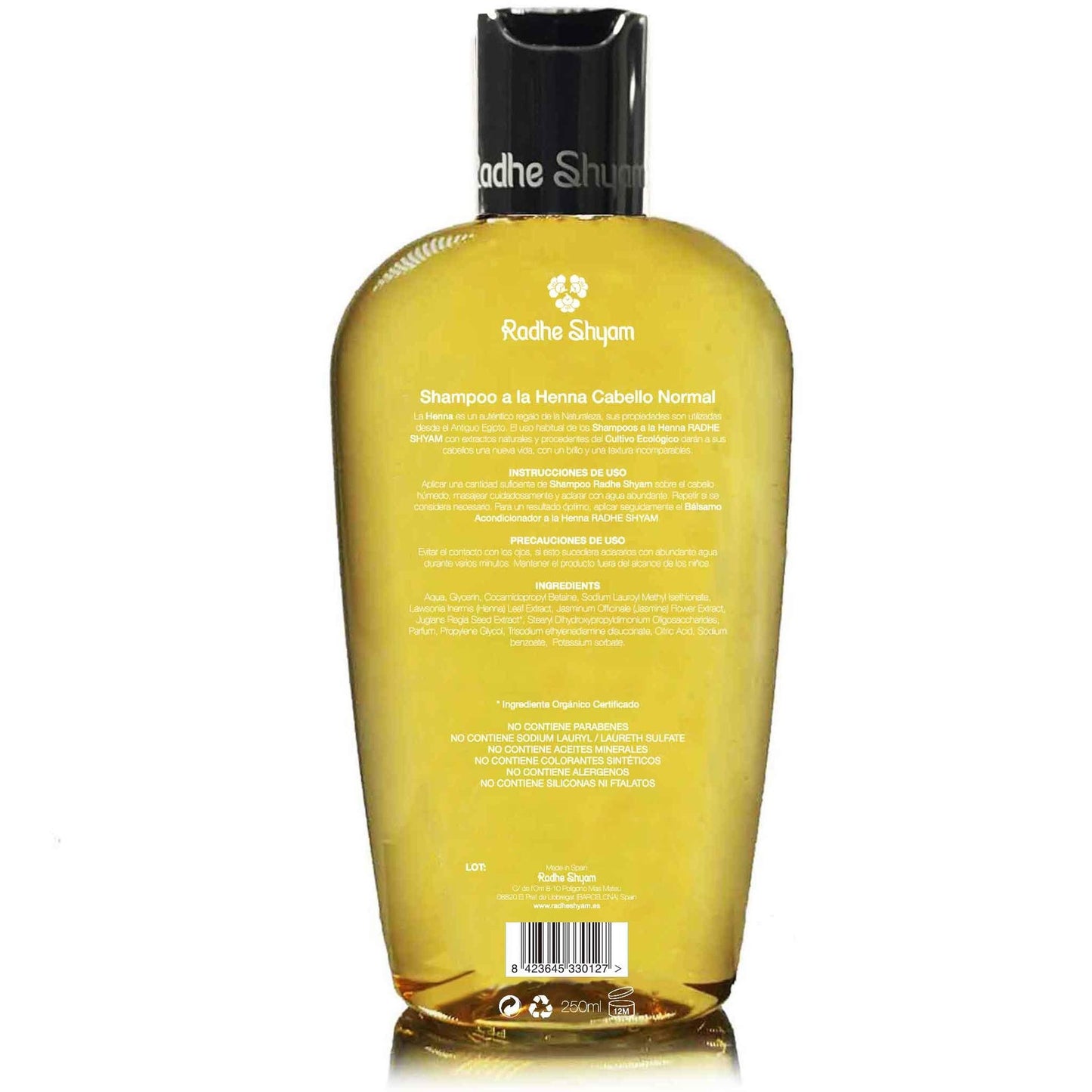 Champú a la Henna Cabello Normal - Radhe Shyam 250 ml