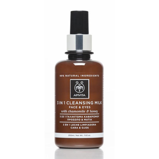 Emulsión 3 en 1 facial y ojos Apivita 200 ml