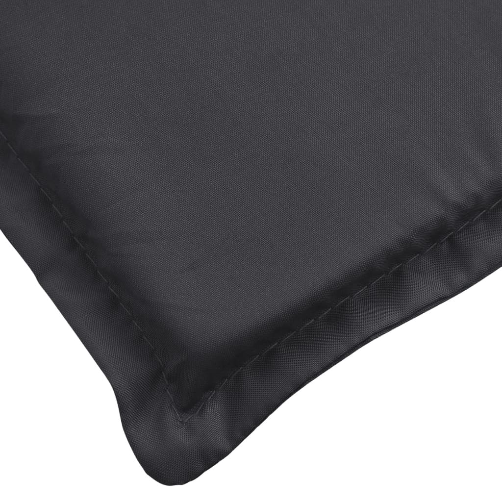 Vidaxl Cojín De Tumbona De Tela Oxford Negro 200x50x3 Cm_5