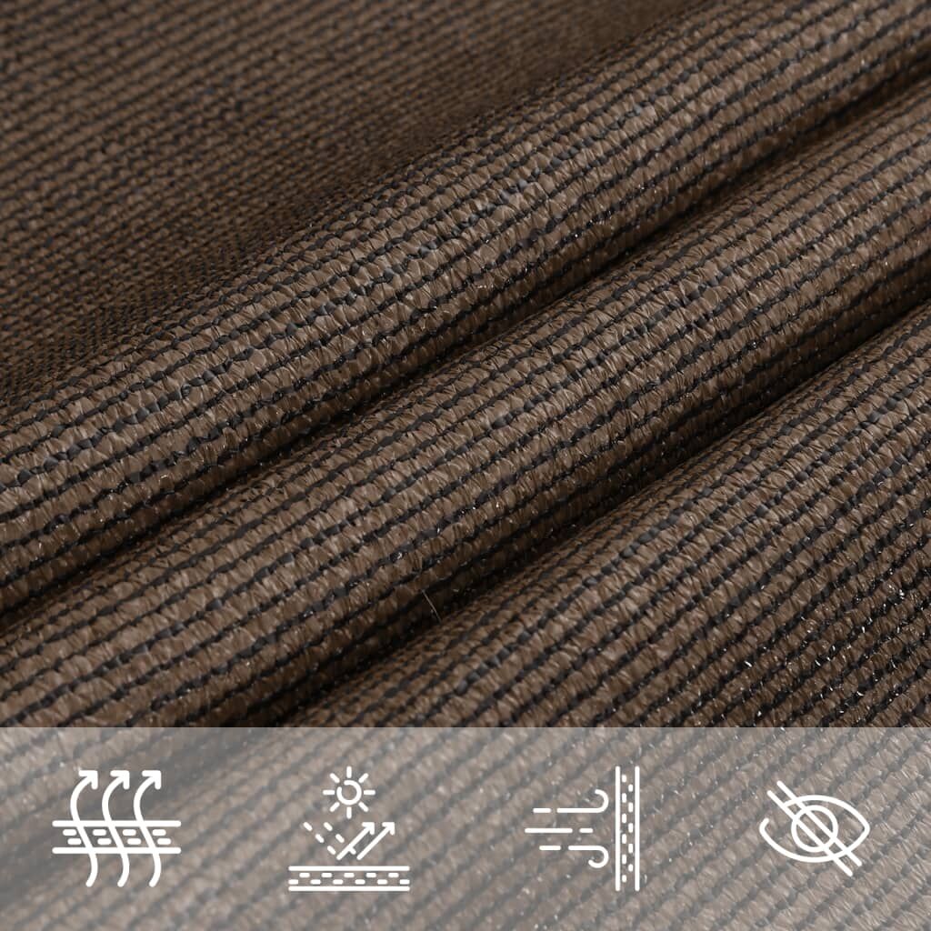 Vidaxl Toldo De Vela Hdpe Marrón 160 G/m² 3/4x2 M_4