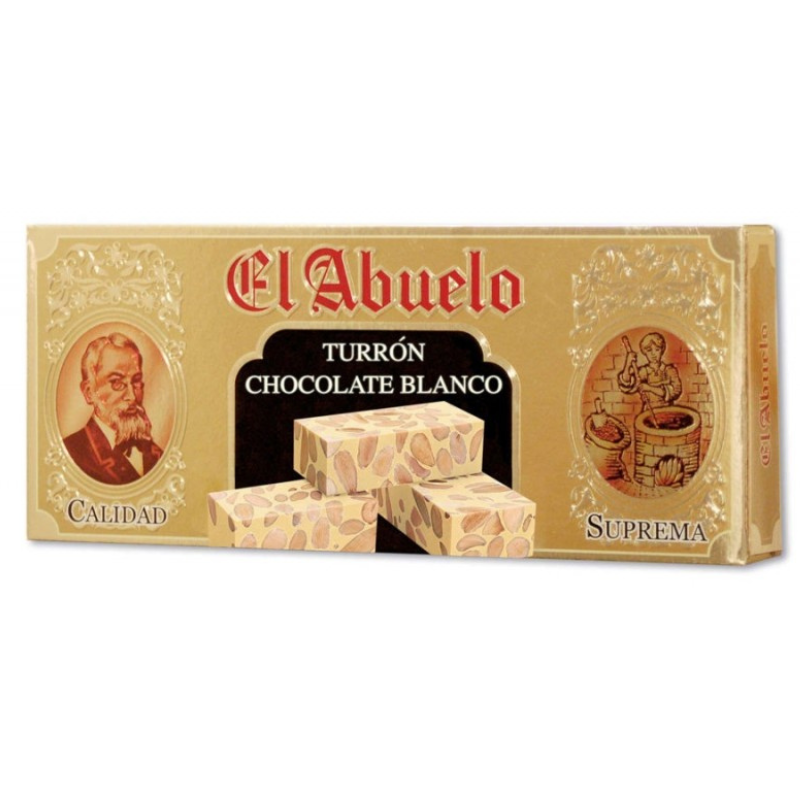 Turrón Chocolate Blanco Con Almendra 300 Grs._0