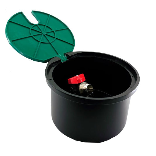 Arqueta De Riego Circular Con Hidrante Metálico Rosca Macho 3/4