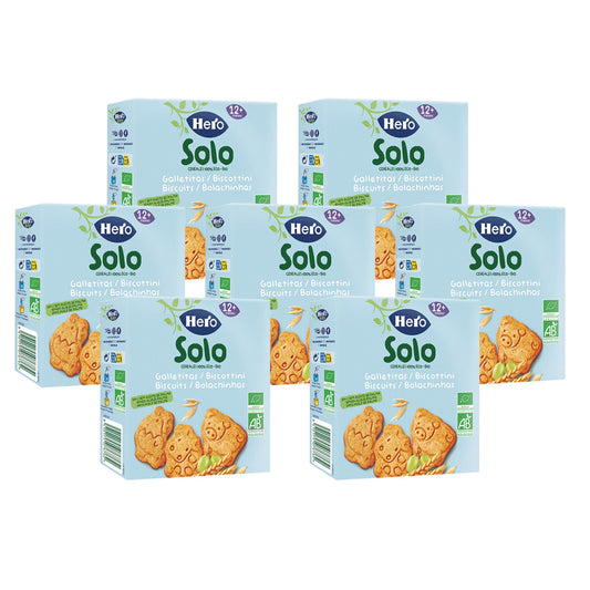 Pack 7x Galletitas animales Solo Cereales 100 g-Hero Solo