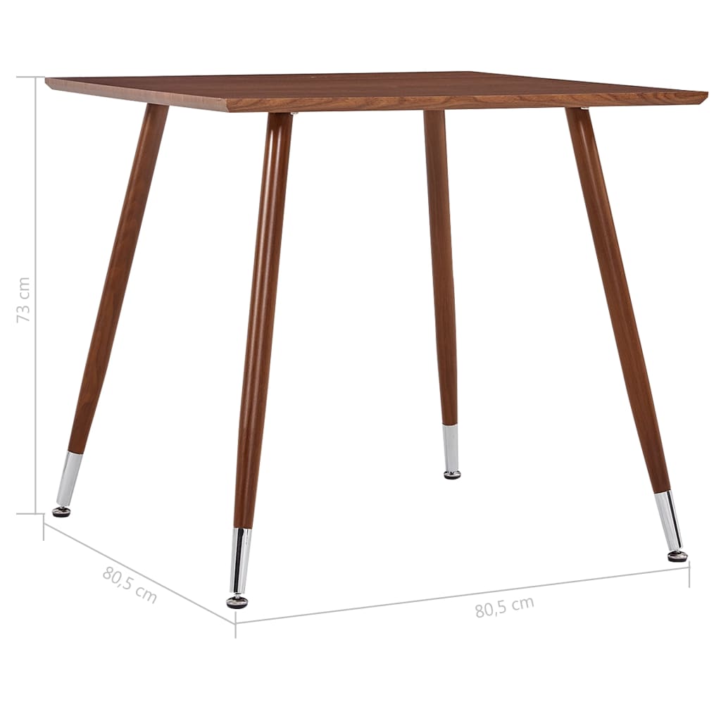 Mesa De Comedor Mdf Marrón 80,5x80,5x73 Cm_3