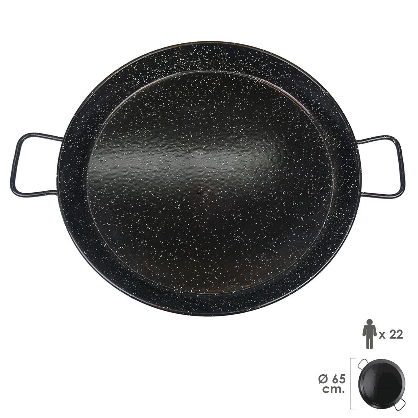 Paellera Valenciana Esmaltada 22personas/ 65 cm_3
