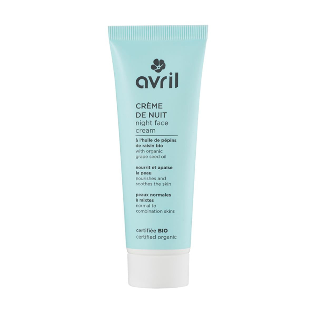Crema facial noche pieles normales Avril 50 ml