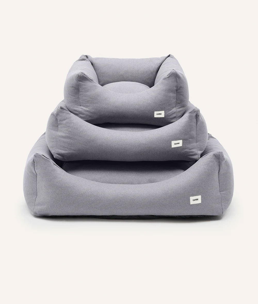 Cafide Cama De Material Reciclado Para Perro Con Tejido Basic Gris. Modelo Snozy.