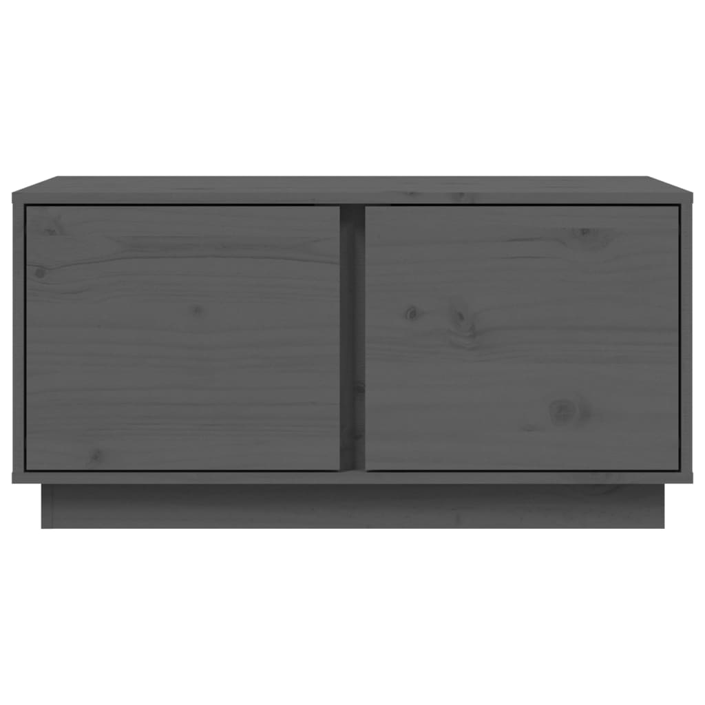 Mesa De Centro Madera Maciza De Pino Gris 80x50x40 Cm_4