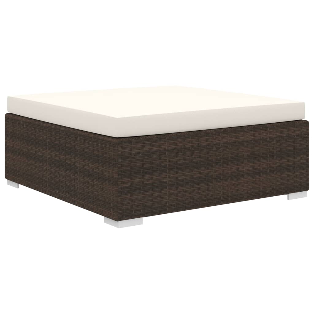 Vidaxl Set Muebles De Jardín 11 Piezas Con Cojines Ratán Sintético Marrón_5