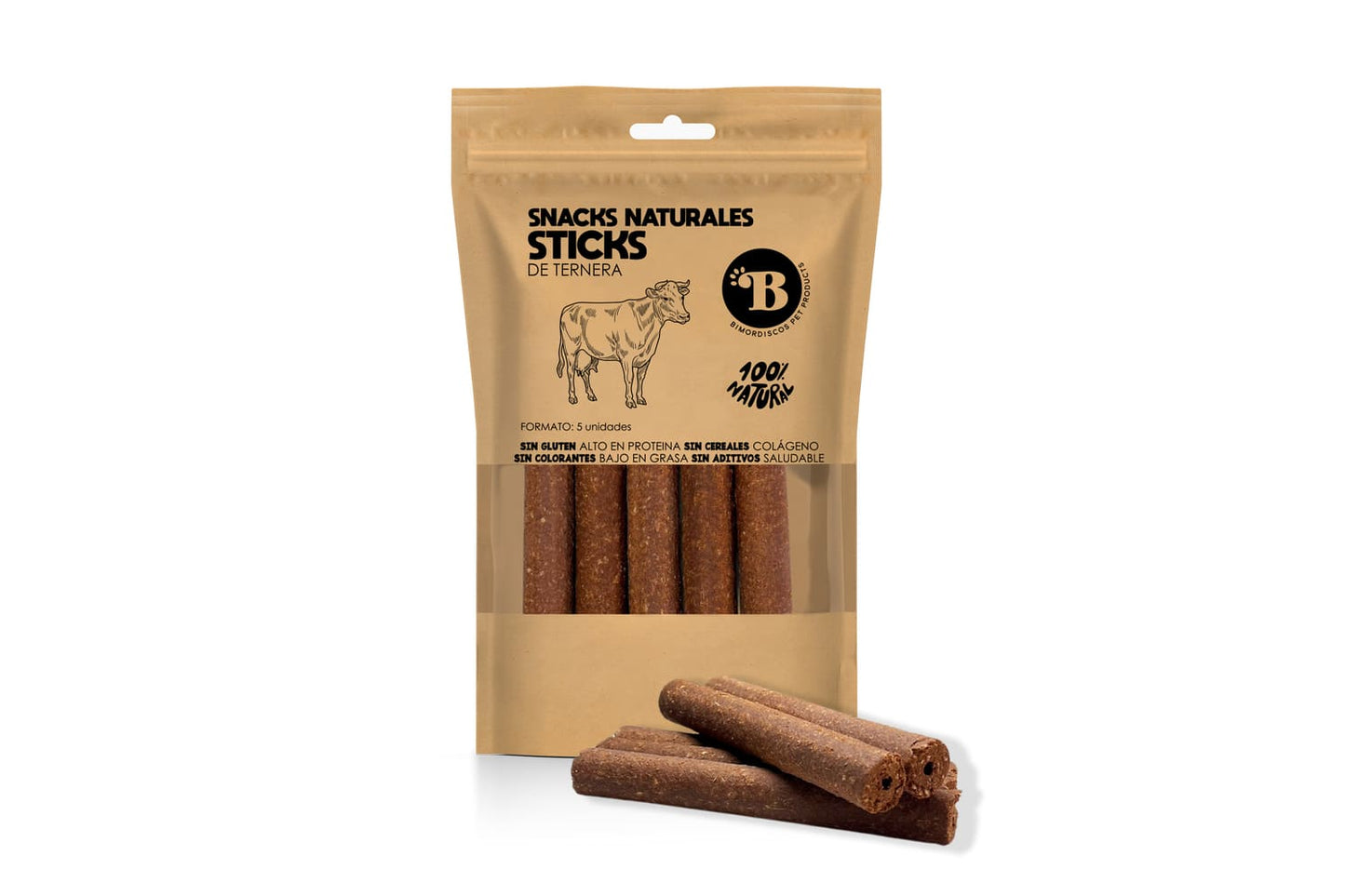 Bimordiscos Barritas Para Perros Y Gatos - Ternera - 5 Uds.
