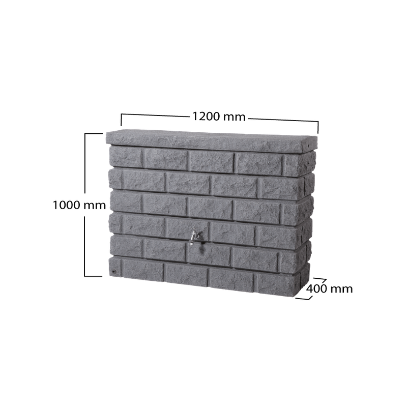 Depósito de agua de lluvia Rocky granito Graf 400 L