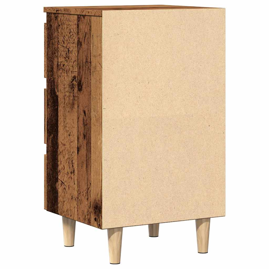 Mesita De Noche Madera De Ingeniería Envejecida 40x35x69 Cm_4