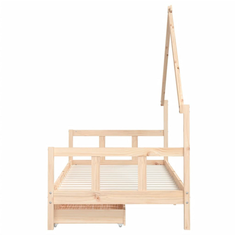 Vidaxl Estructura De Cama Para Niños Con Cajones Madera Pino 90x200 Cm_5