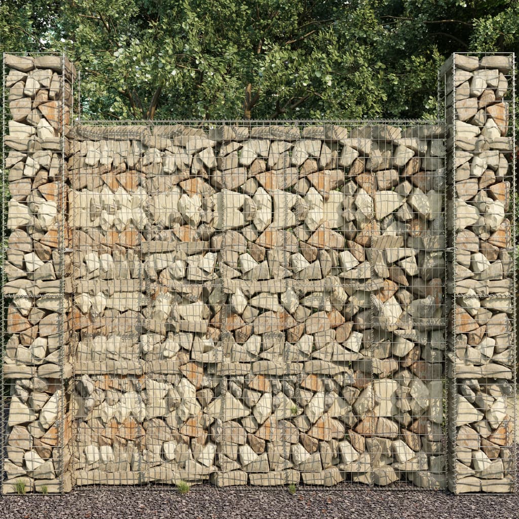 Cestas De Muro De Gaviones 3 Uds Acero Galvanizado 25x25x197cm / Vetonek_5