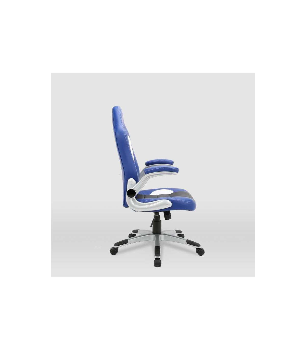 Silla De Escritorio Victoria En Azul Y Negro. Alto: 112-120, Ancho: 70, Fondo: 51_5