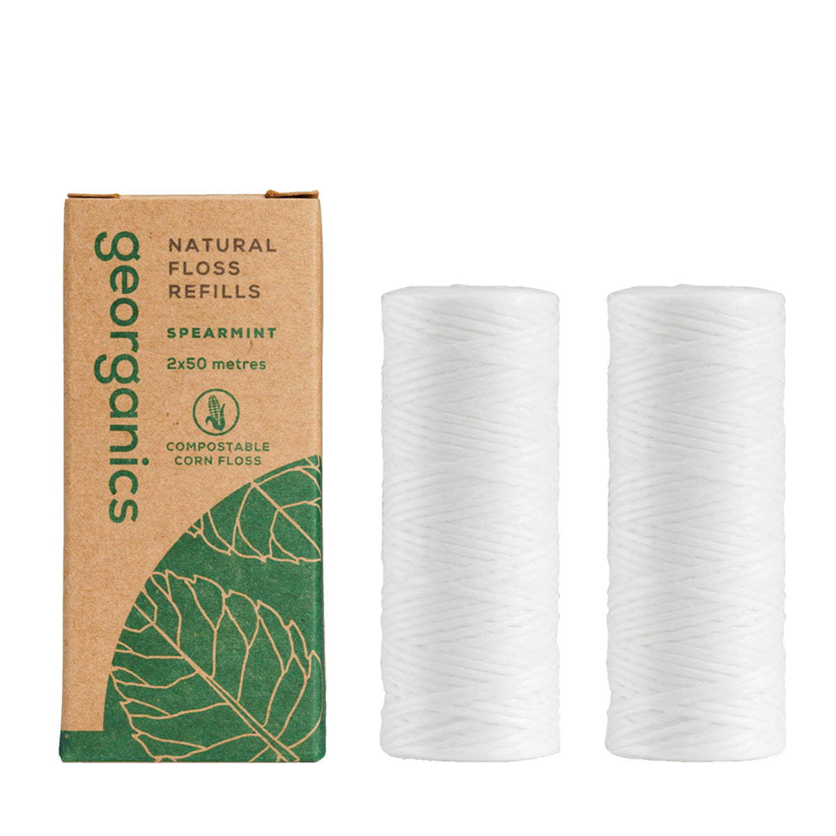 2 Recambios Hilo Dental Reciclable - Hierbabuena, 2x50m