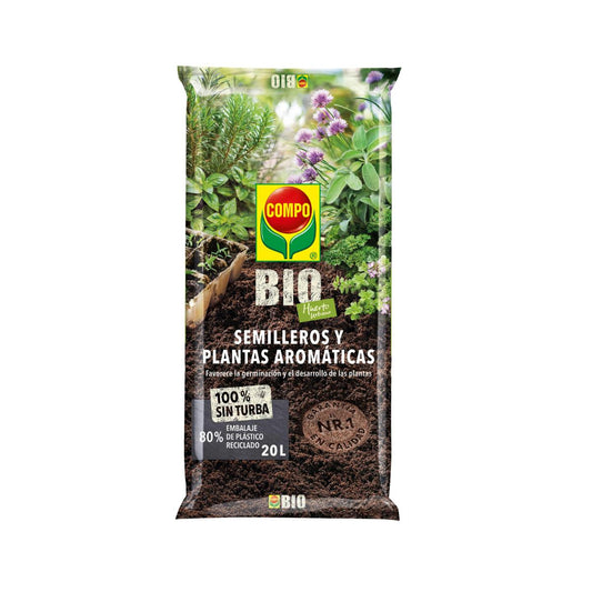Compo Bio Sustrato Semilleros y aromáticas 20 L