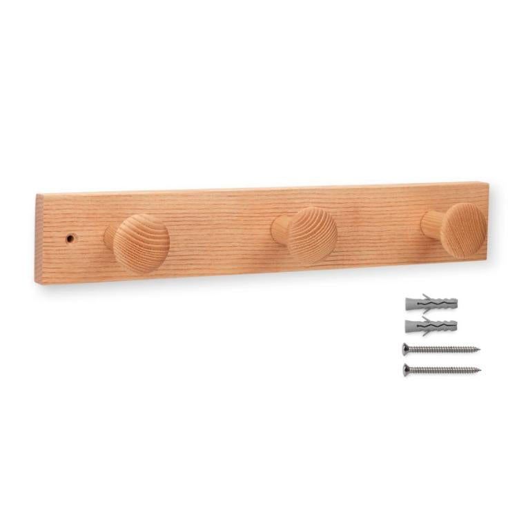 Colgador fresno 3 pomos con textura Lila