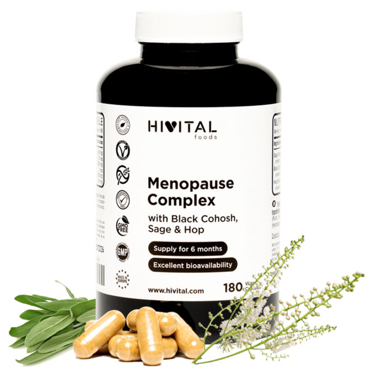 Menopause Complex Hivital 180 cápsulas veganas