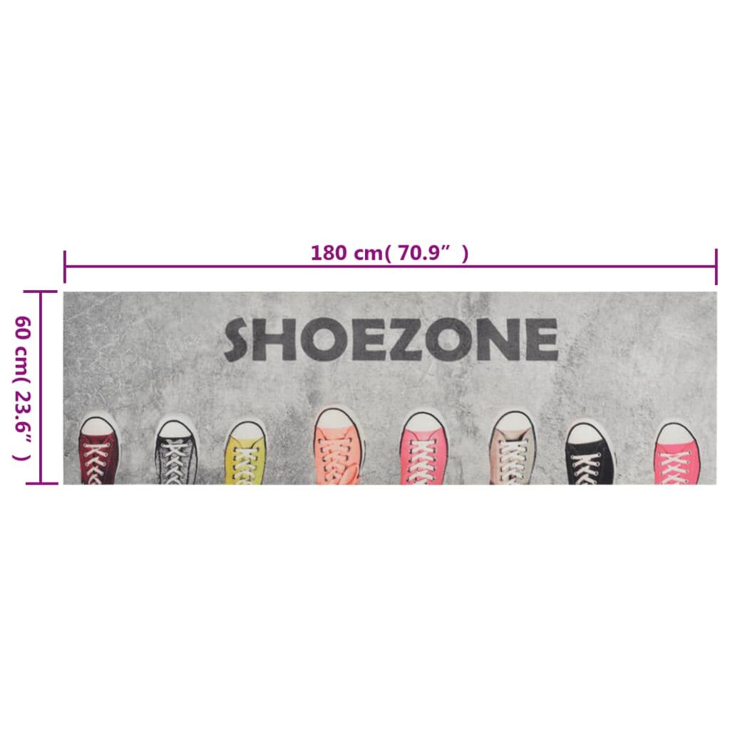 Vidaxl Alfombra De Cocina Lavable Terciopelo Dibujo Zapatos 60x180 Cm_4