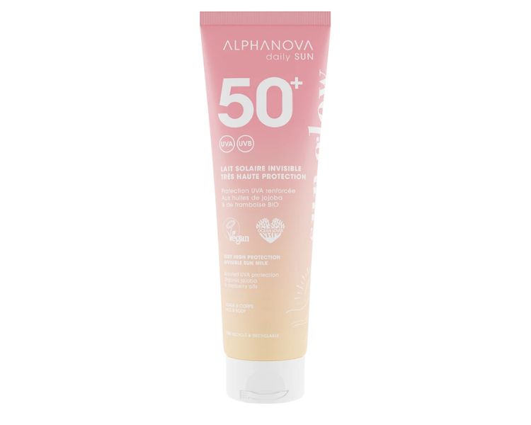 Leche solar invisible spf50+daily Alphanova 150ml
