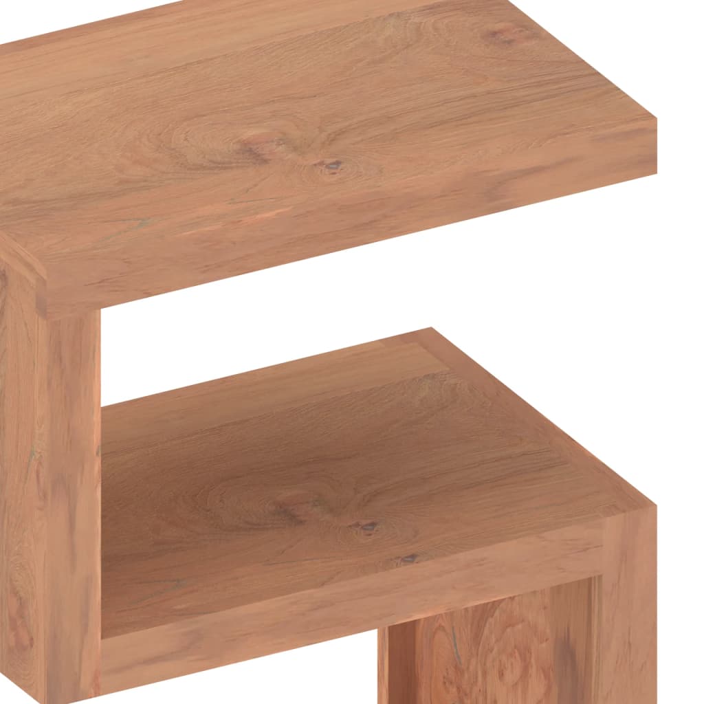 Mesa Auxiliar De Madera Maciza De Teca 45x30x60 Cm_4