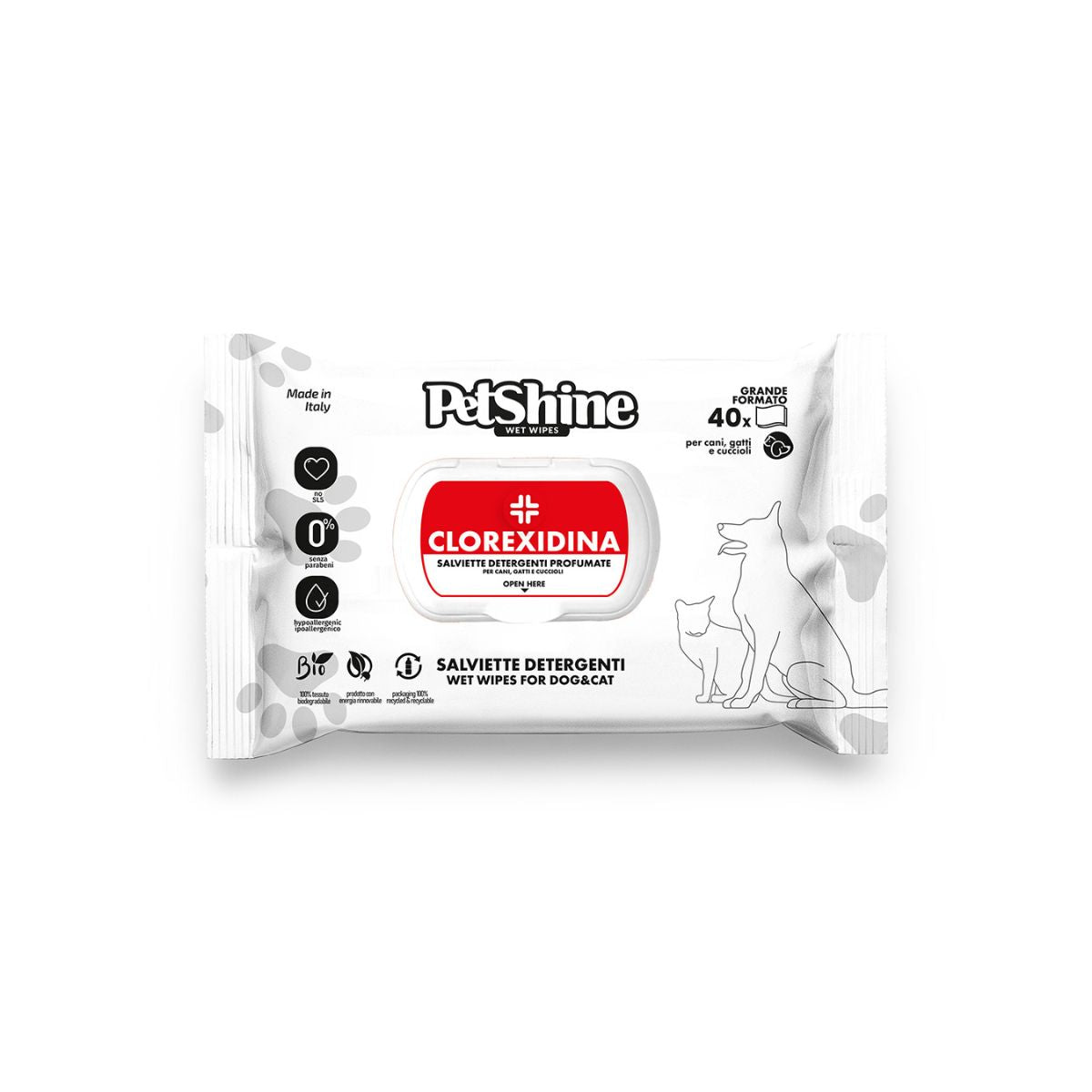 Toallitas Higiene Perro/Gato, Clorexidina Trixie, 40 uds