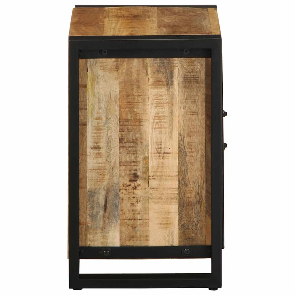 Mesita De Noche Madera Maciza Mango 40x30x51 Cm_4