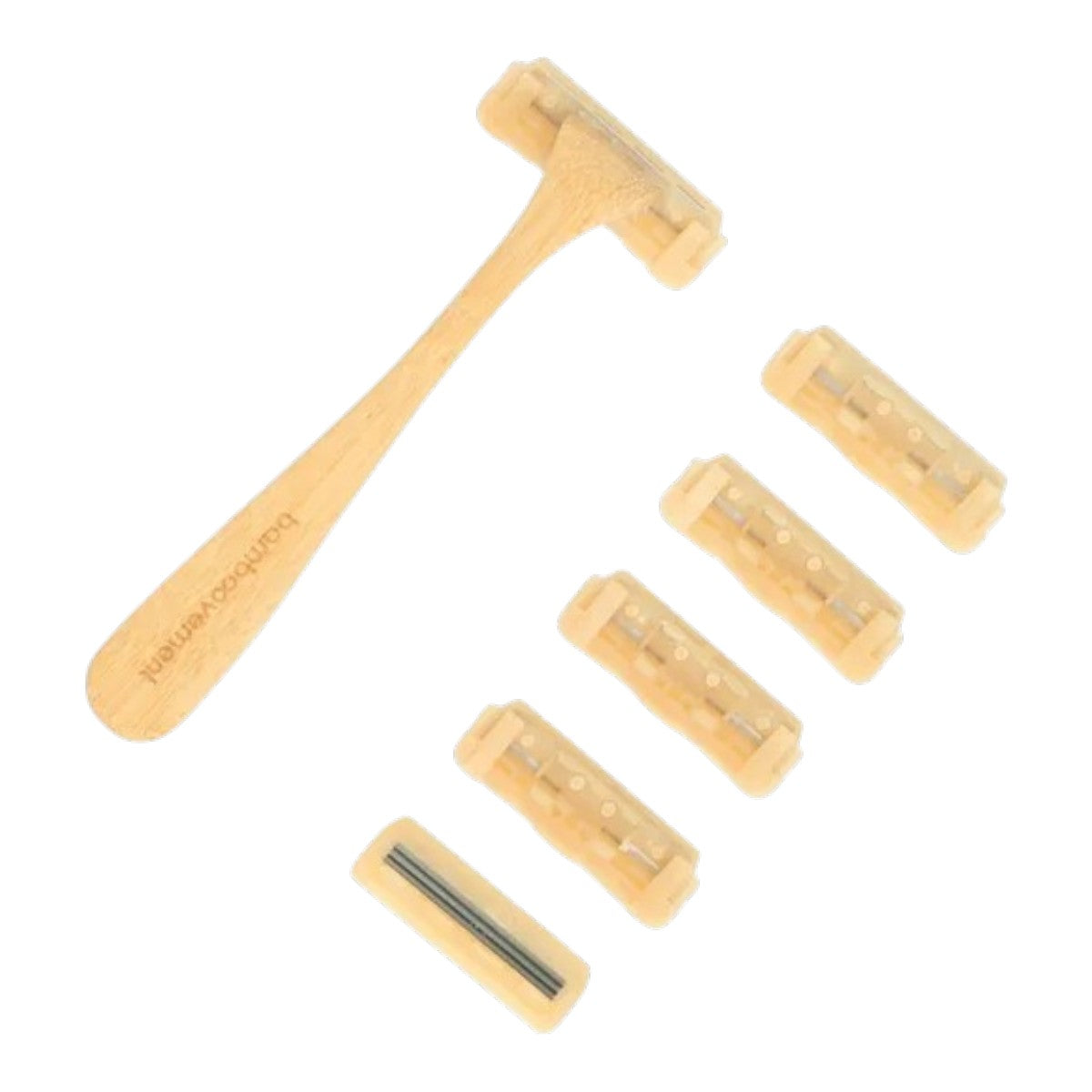 Maquinilla de afeitar EcoEdge de bambú recargable Bamboovement 6 cabezales