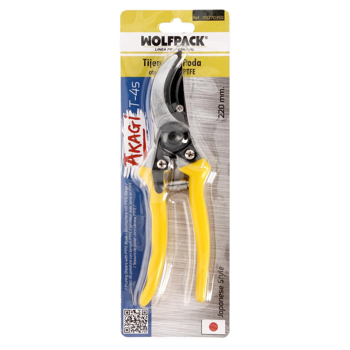 Tijera Podar 1 Mano Japonesa Akagi T-4s 220 Mm. Mangos Aluminio Endurecido, Hoja Recubierta Ptfe_3