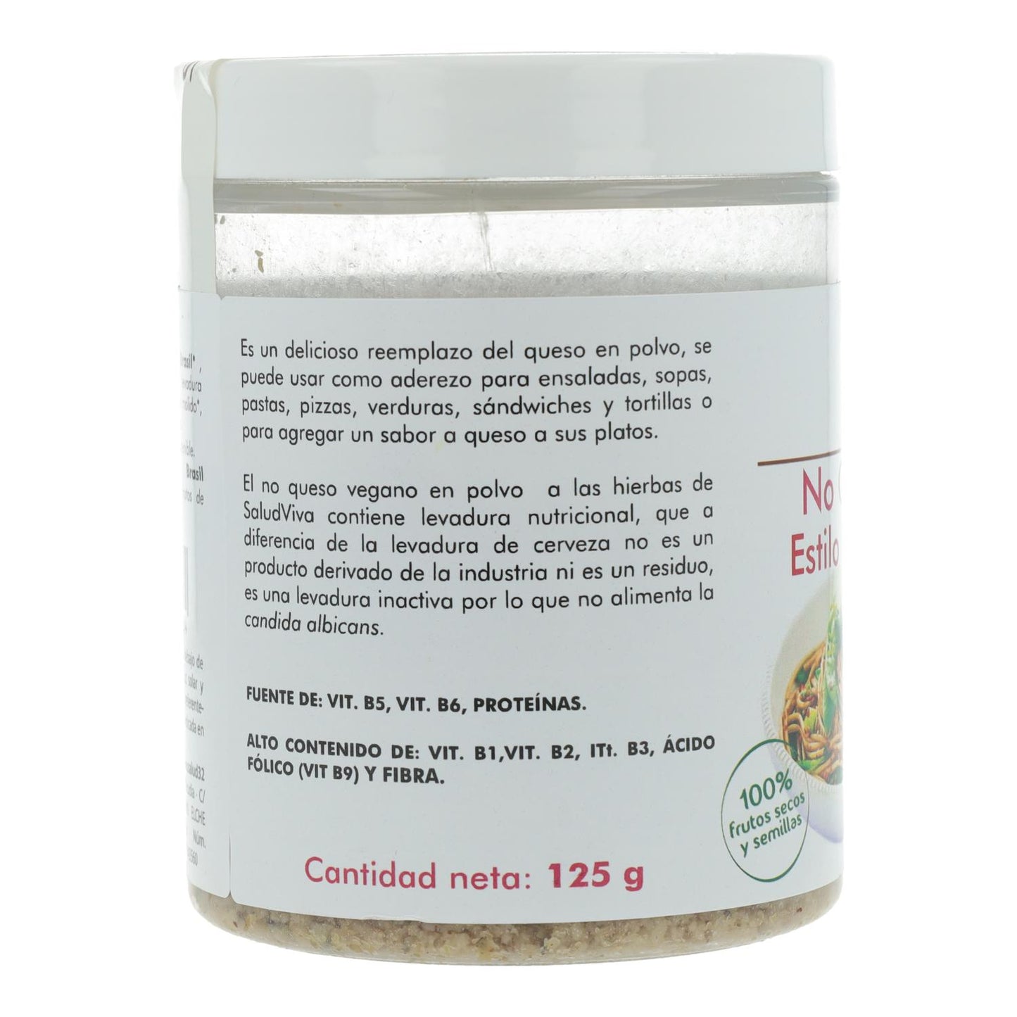 No Queso vegano estilo italiano en Polvo Salud Viva 125 g