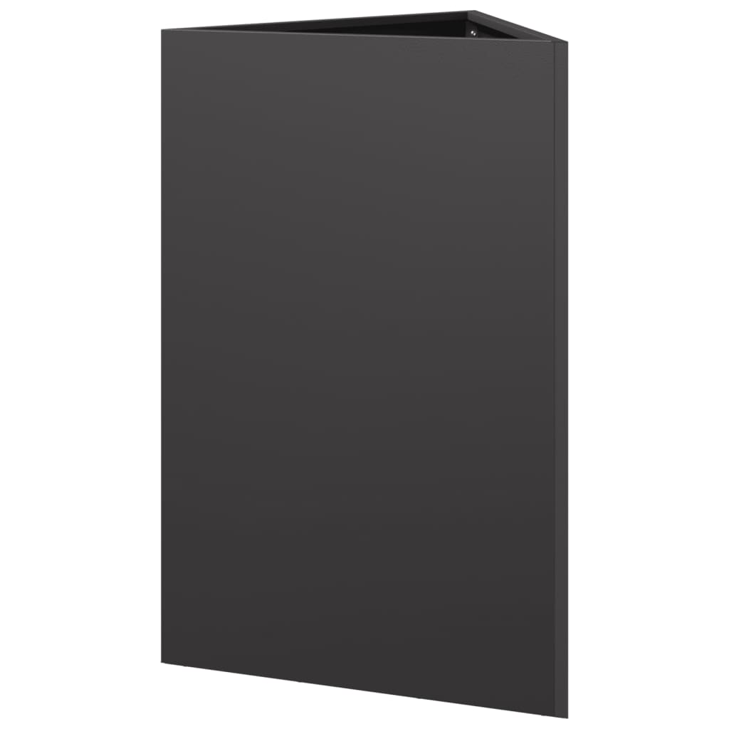 Jardinera Triangular Acero Negro 50x43x75 Cm_5