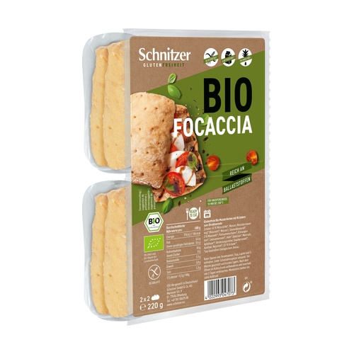 Panecillos focaccia sin gluten schnitzer 220 g