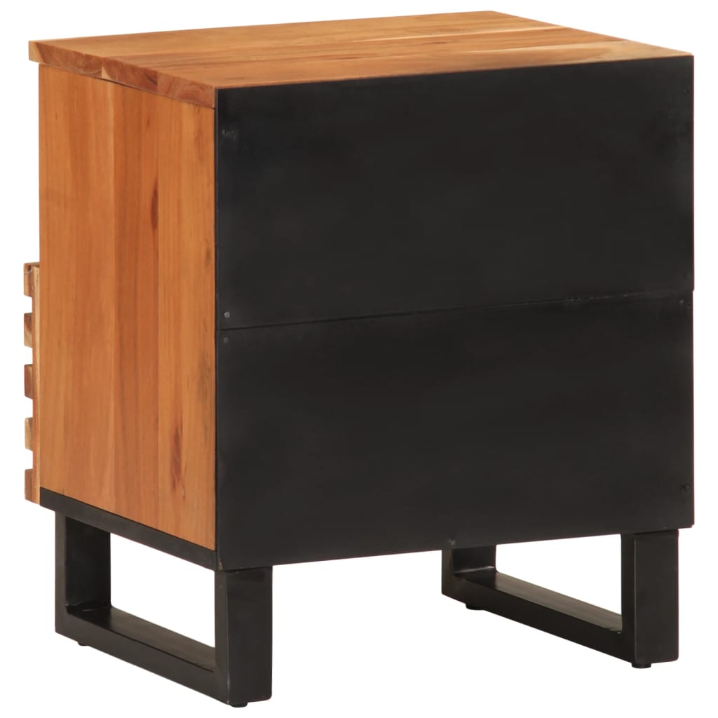 Mesitas De Noche 2 Uds Madera Maciza De Acacia 40x34x46 Cm_4