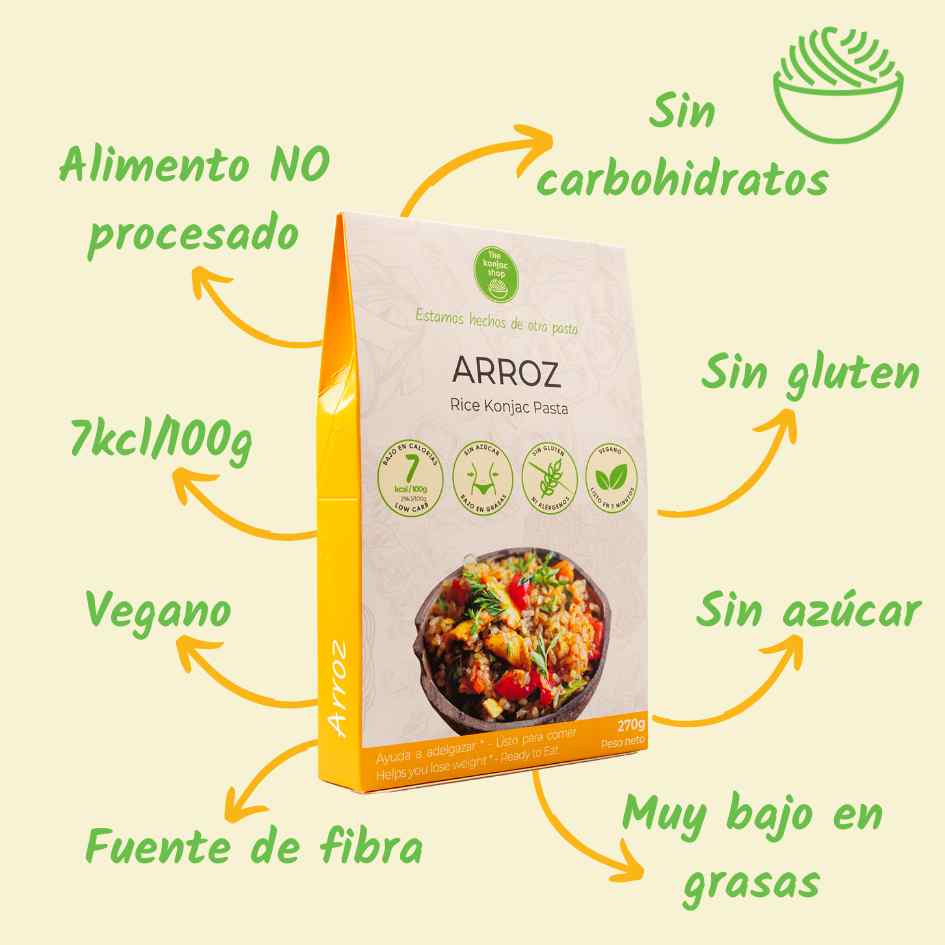 Arroz de konjac The Konjac Shop 270g