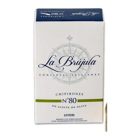 Chipirones en aceite de oliva 6/8 La Brujula 110 g