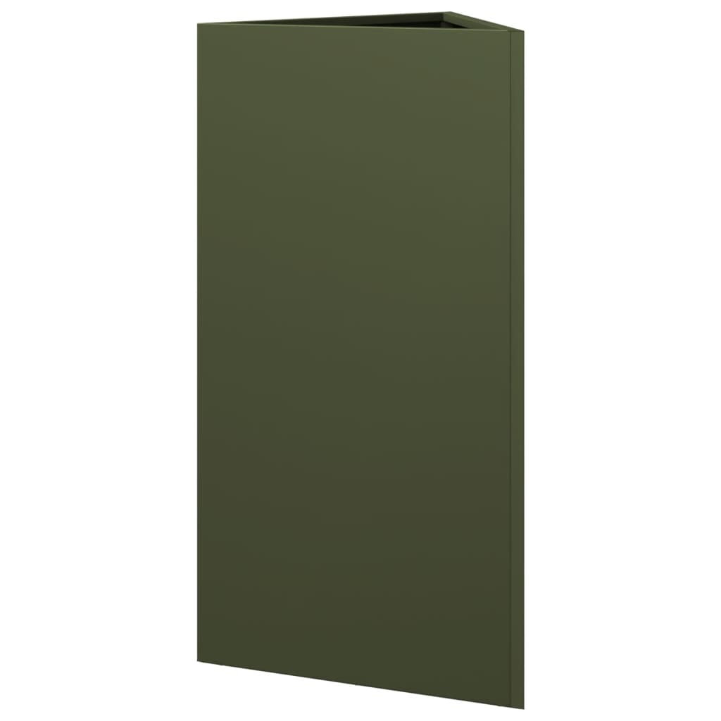Jardinera Triangular Acero Verde Oliva 40x34,5x75 Cm_5