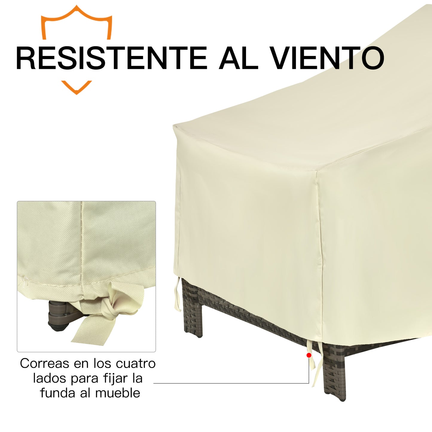 Outsunny Funda Protectora Para Sillas Cubierta Mueble Sillón Impermeable_5